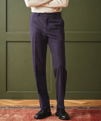 Wool Flannel Sutton Suit Pant in Mulberry