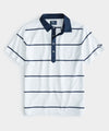 Todd Snyder x FootJoy Wide Stripe Yarn-Dyed Pique Polo In Blue