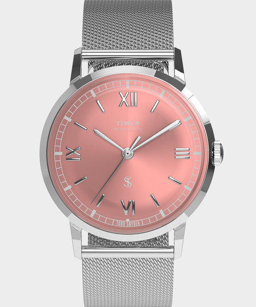 Timex X Todd Snyder Mesh Marlin Watch in Pink