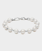 Maor Sterling Silver Consi Bracelet with White Pearls