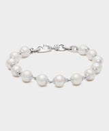 Maor Sterling Silver Consi Bracelet with White Pearls