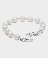 Maor Sterling Silver Consi Bracelet with White Pearls
