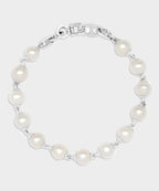 Maor Sterling Silver Consi Bracelet with White Pearls