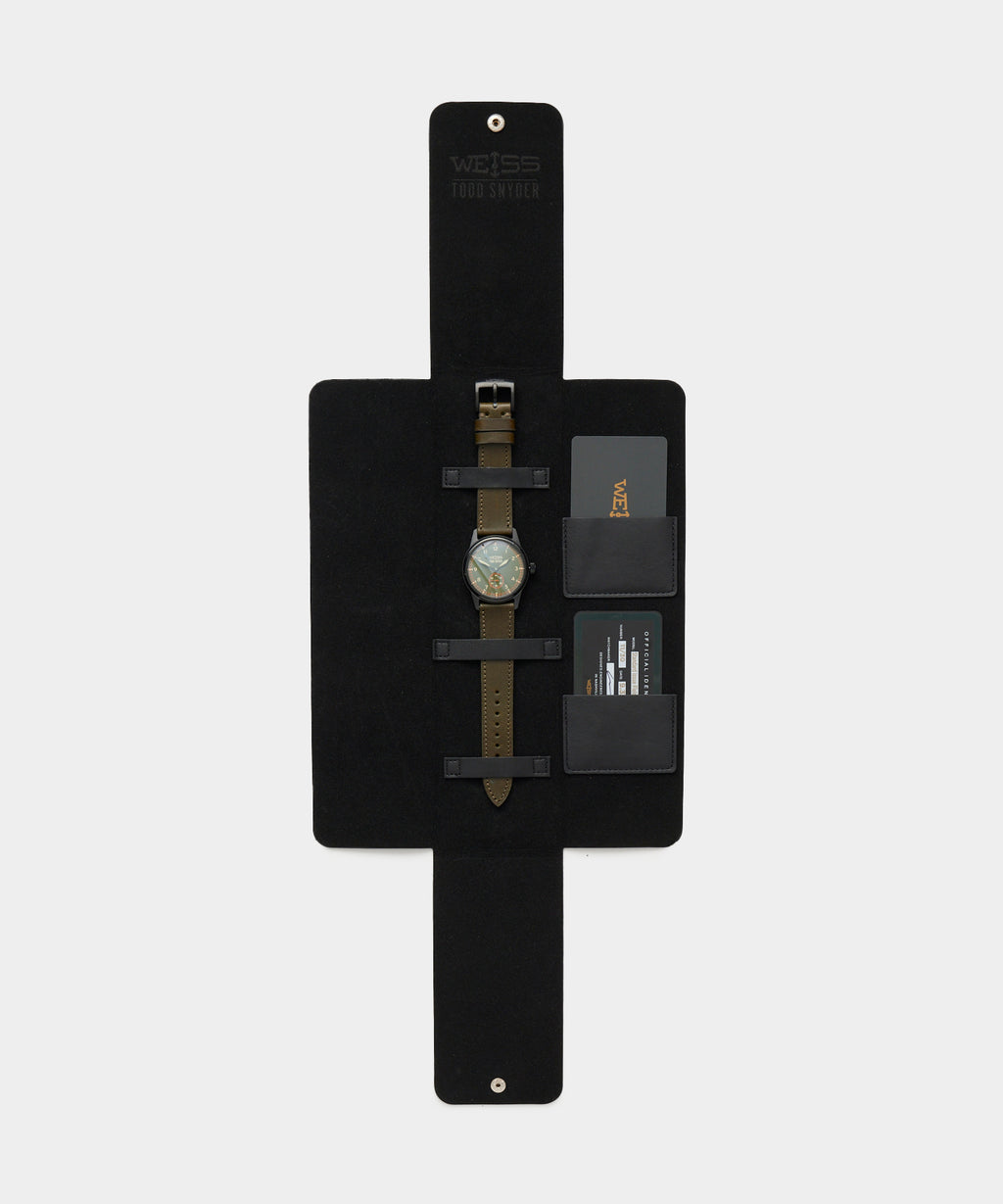 Todd Snyder x Weiss Watch Company 38MM Standard Issue Watch in Forest Ranger