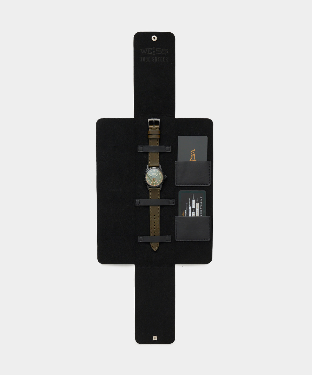 Todd Snyder x Weiss Watch Company 38MM Standard Issue Watch in Forest Ranger