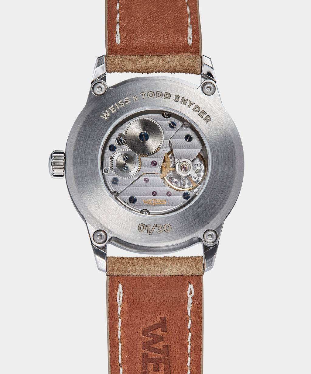 Todd Snyder x Weiss Watch Company 38MM Standard Issue Watch in Sand Storm