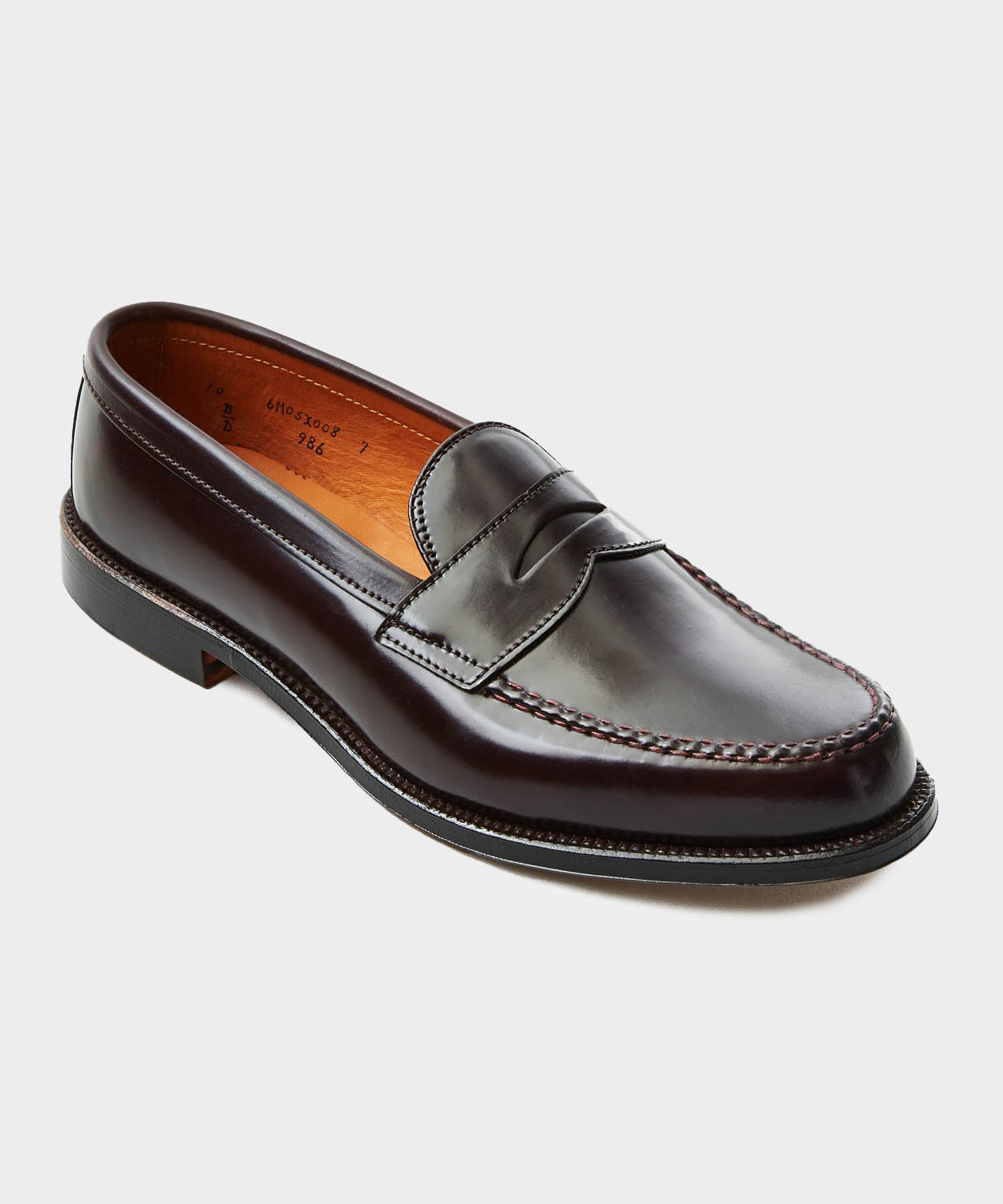 Alden Cordovan Leisure Handsewn Moccasin in Dark Burgundy – Todd