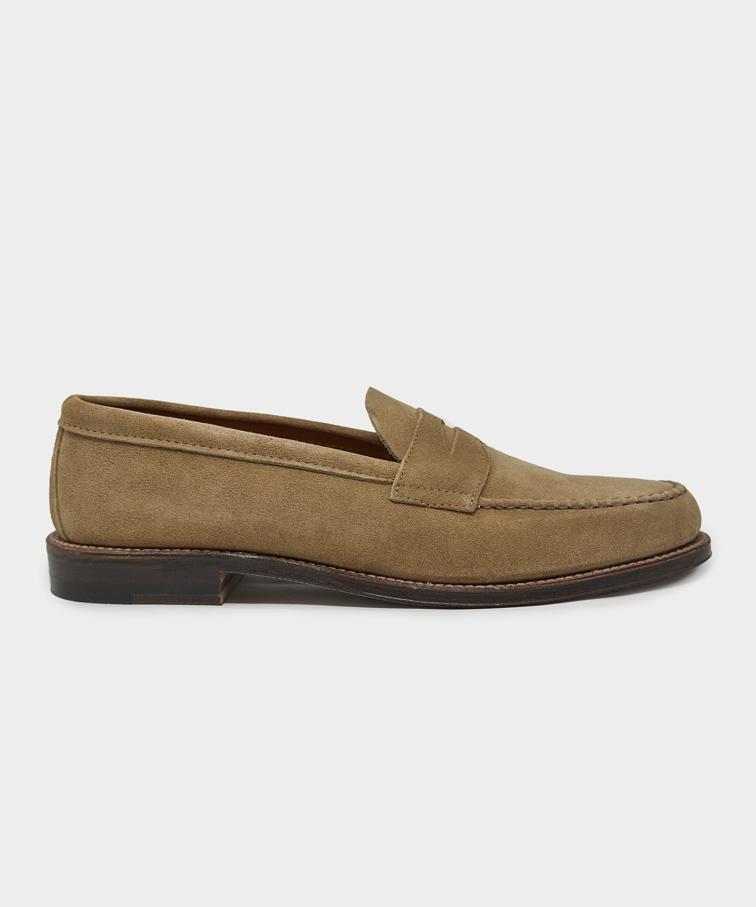 Alden Unlined Leisure Handsewn Loafer In Tan Suede