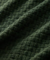 Basketweave Linen Montauk Sweater Polo in Evergreen
