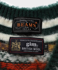 BEAMS+ Cricket Fair Isle Vest British Wool 5G