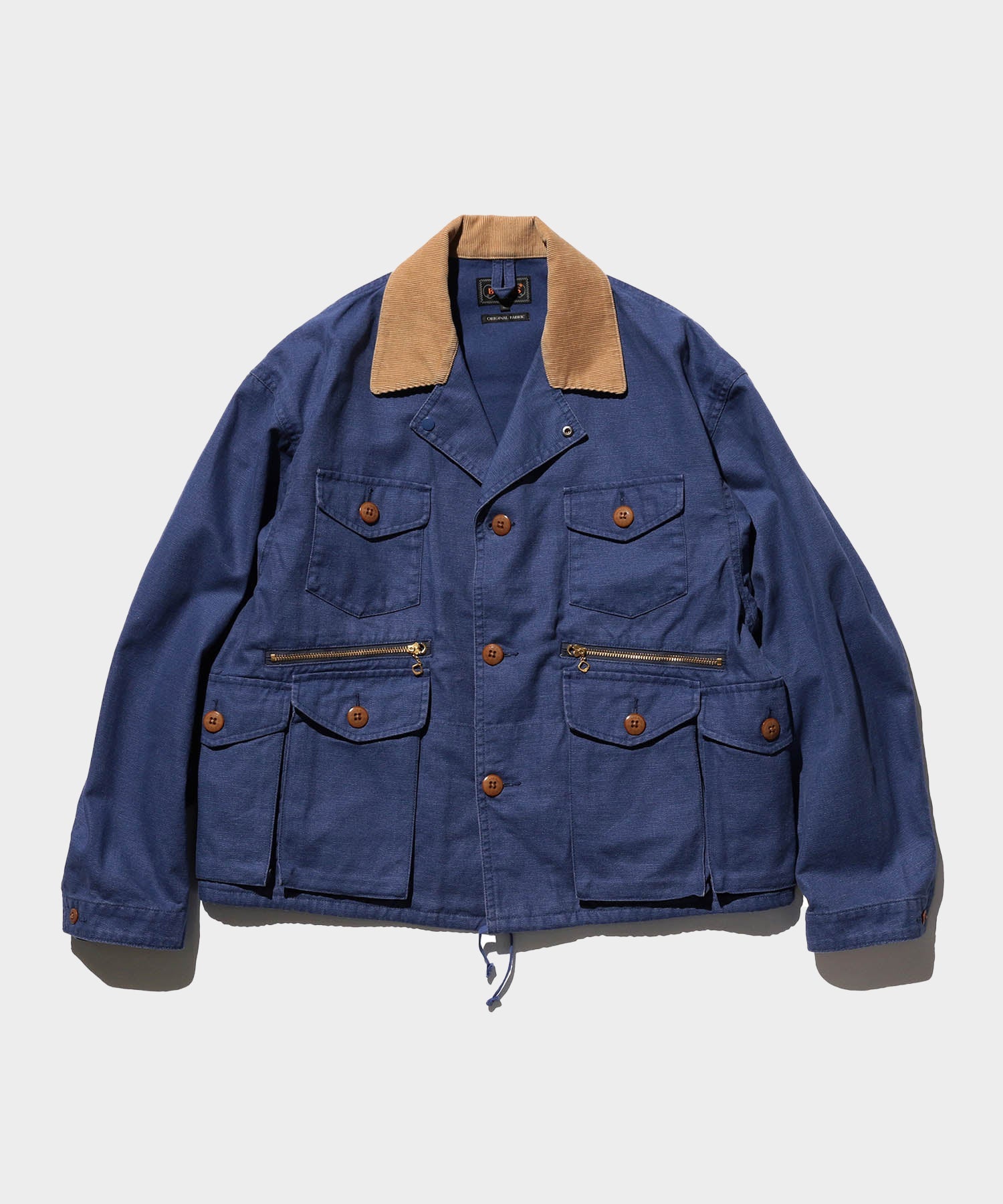 BEAMS+ Fish-hunting Jacket Heavy Oxford in Blue