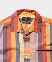 Beams + Italian Collar Multi Stripe Shirt
