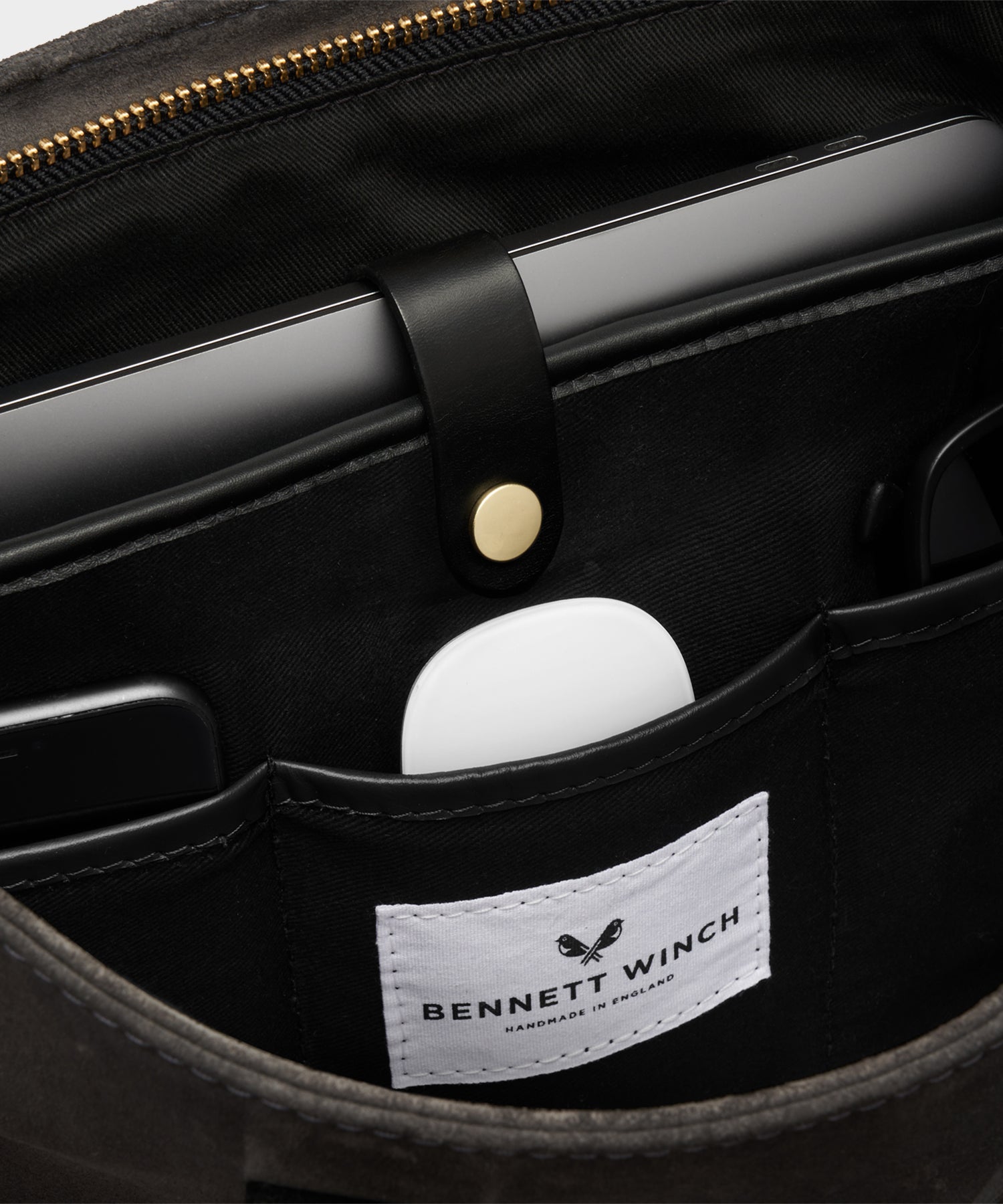 Bennett Winch Suede Tote in Storm Grey – Todd Snyder