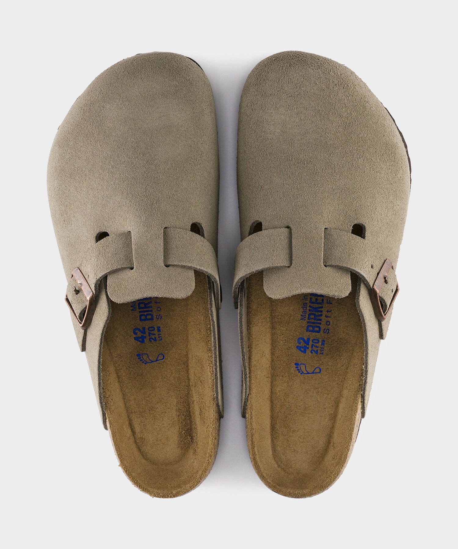 Birkenstock Boston Mule in Taupe Suede – Todd Snyder