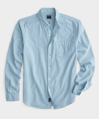 Brushed Flannel Button Down Shirt in Light Blue