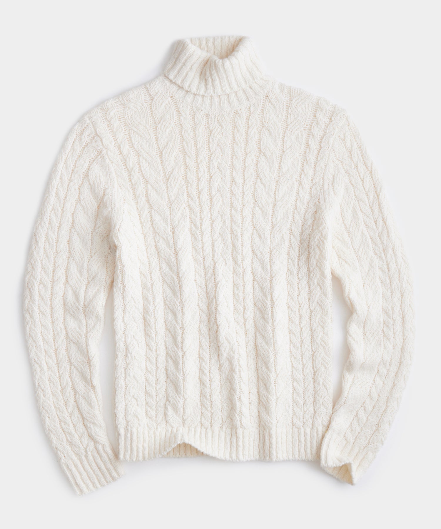 Cable Turtleneck in Ivory