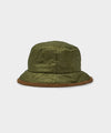 Cableami Military Quilted Bucket Hat in Olive