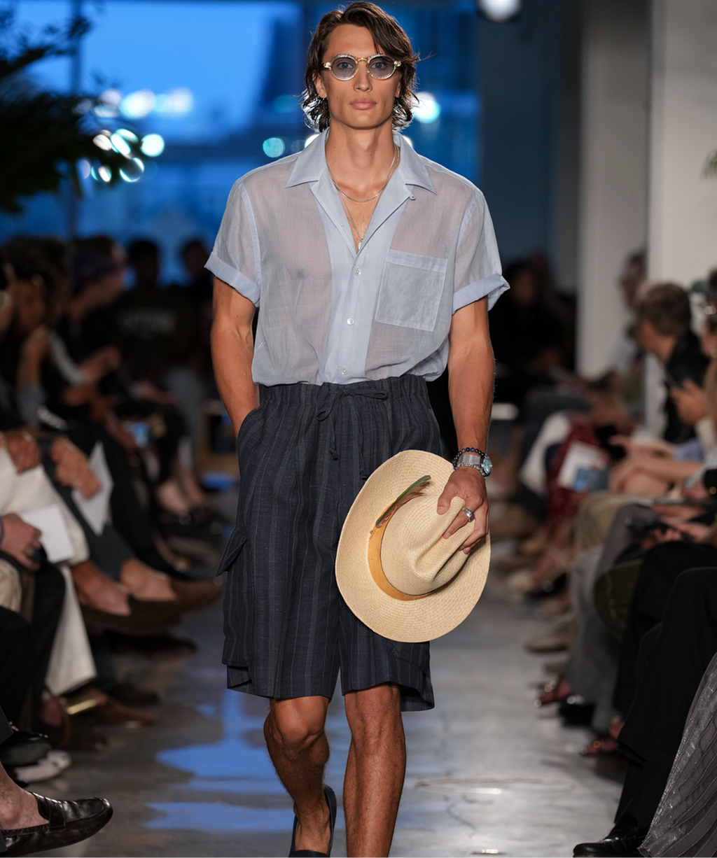 Italian Wool-Linen Cargo Short