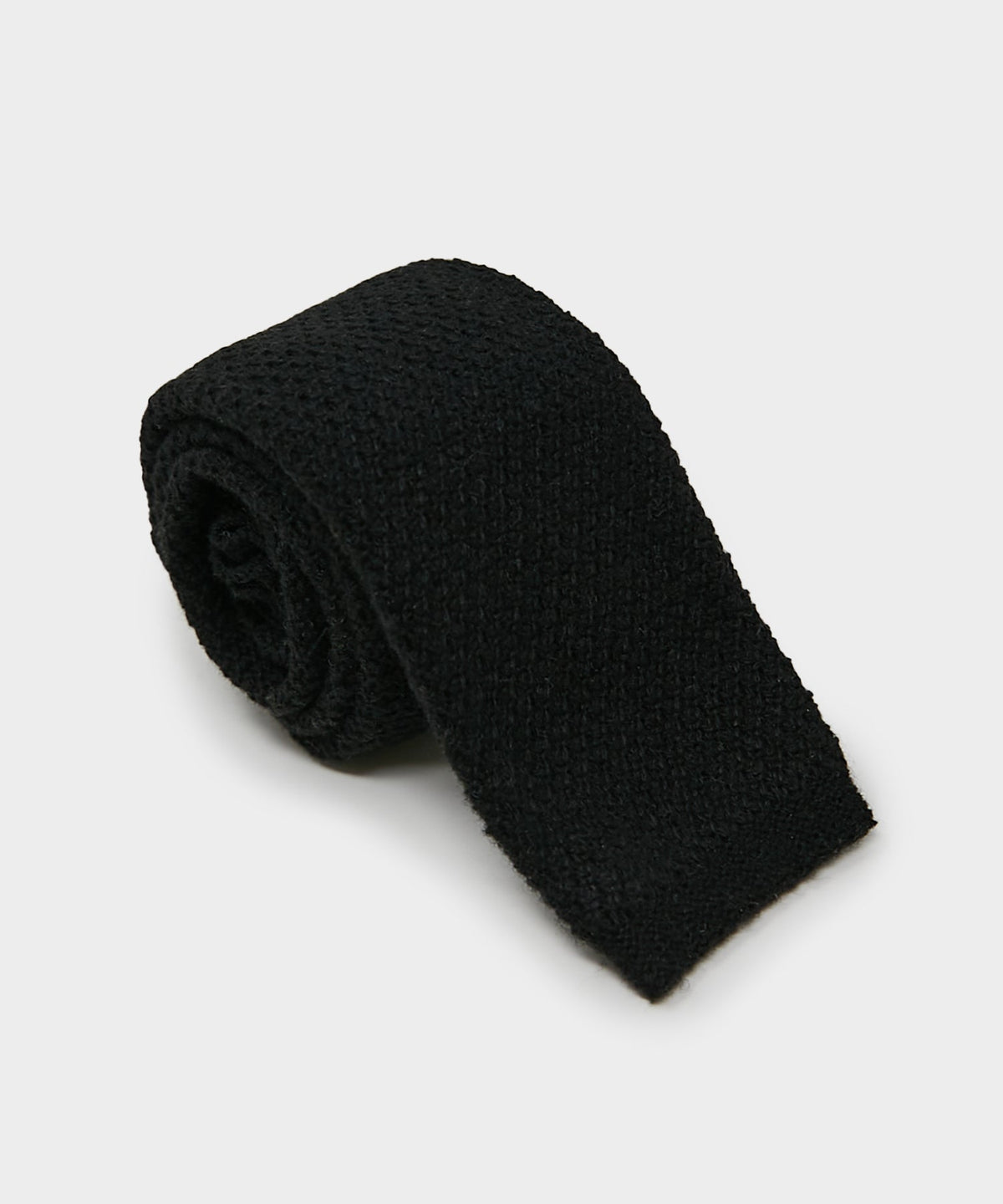 Cashmere Knit Tie in Black