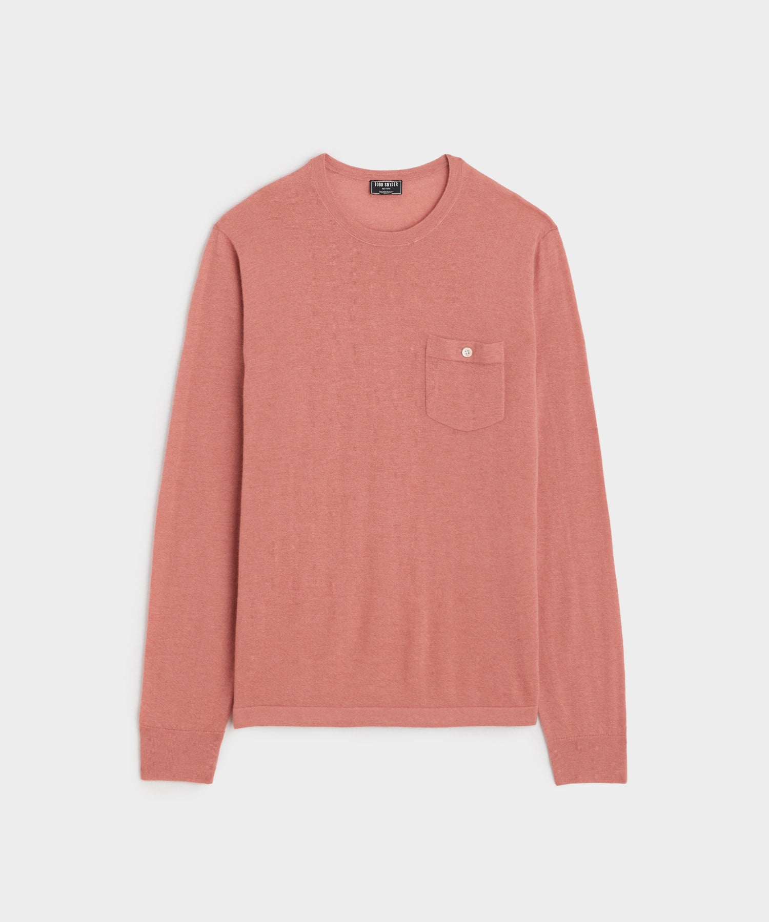Cashmere Pocket Tee in Salmon
