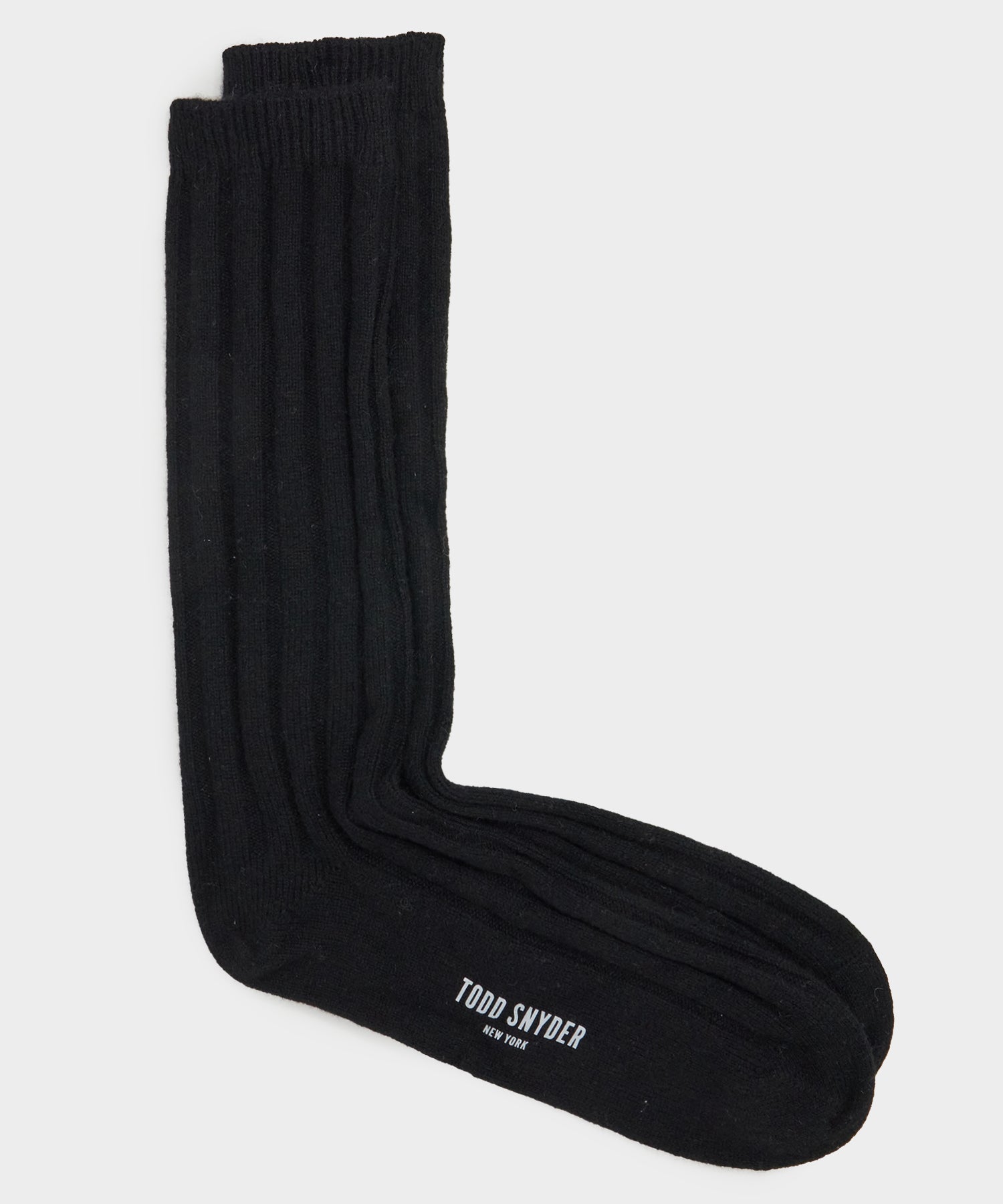 Cashmere Solid Sock in Black