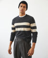Cashmere Stripe Sweatshirt in Black