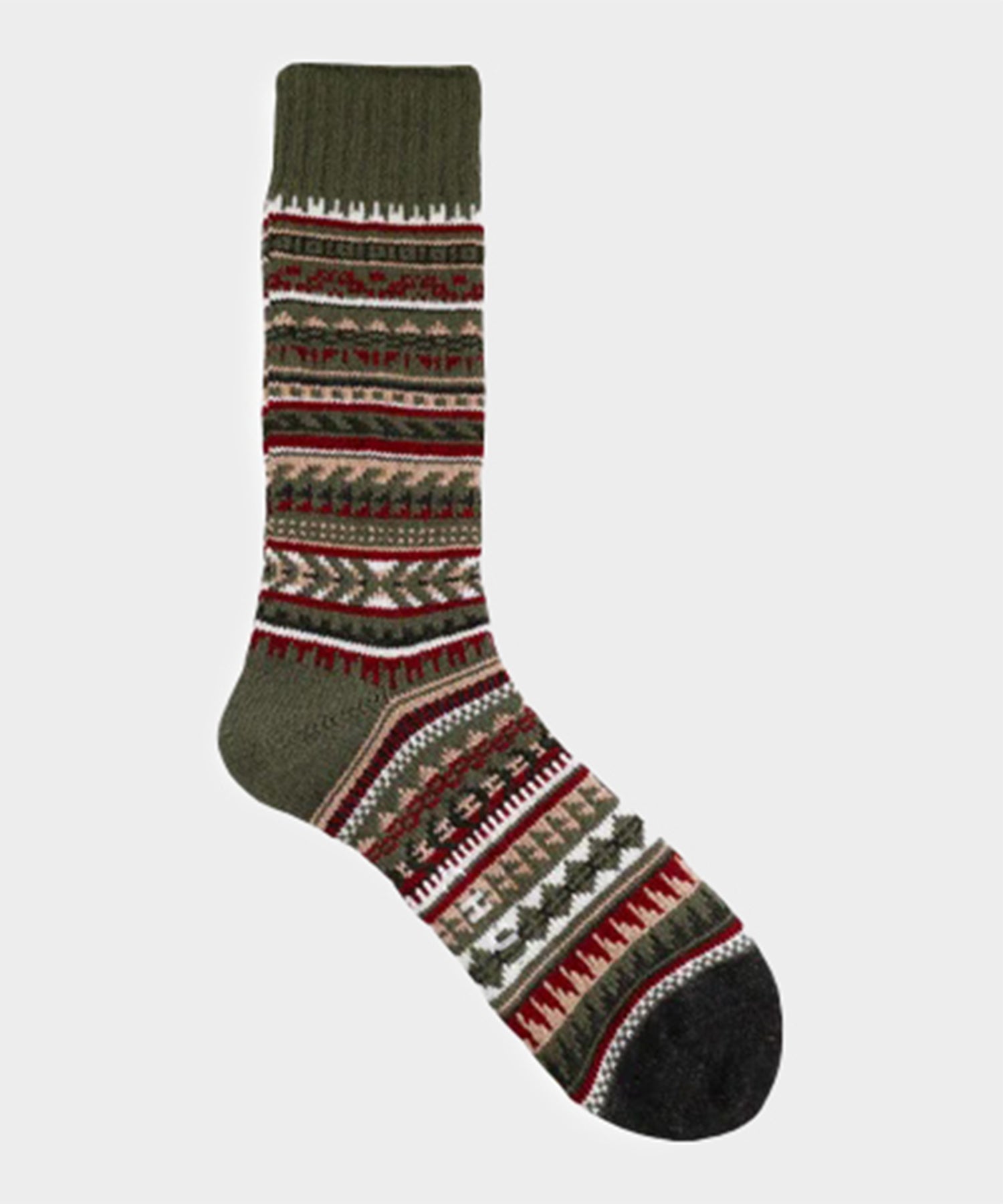 Chup Sonora Earth Wool Sock in Olive
