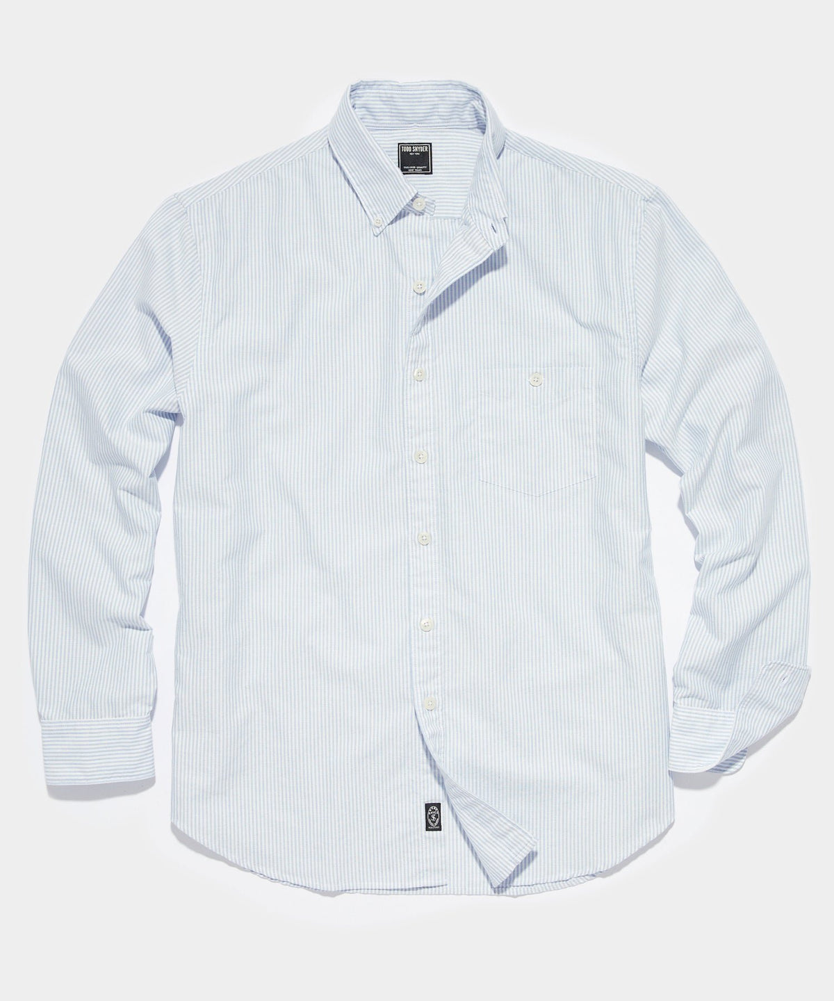 Classic Fit Favorite Oxford Long-Sleeve Shirt in Blue Stripe