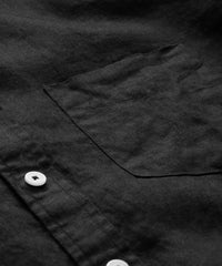 Classic Fit Sea Soft Irish Linen Shirt in Black