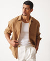 Classic Fit Sea Soft Irish Linen Shirt in Vintage Brown