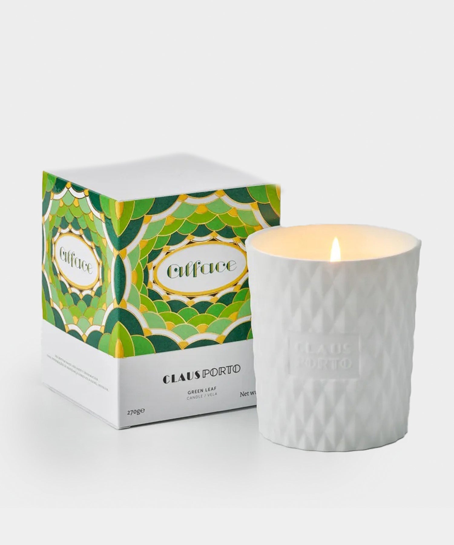 Claus Porto Alface Green Leaf Candle