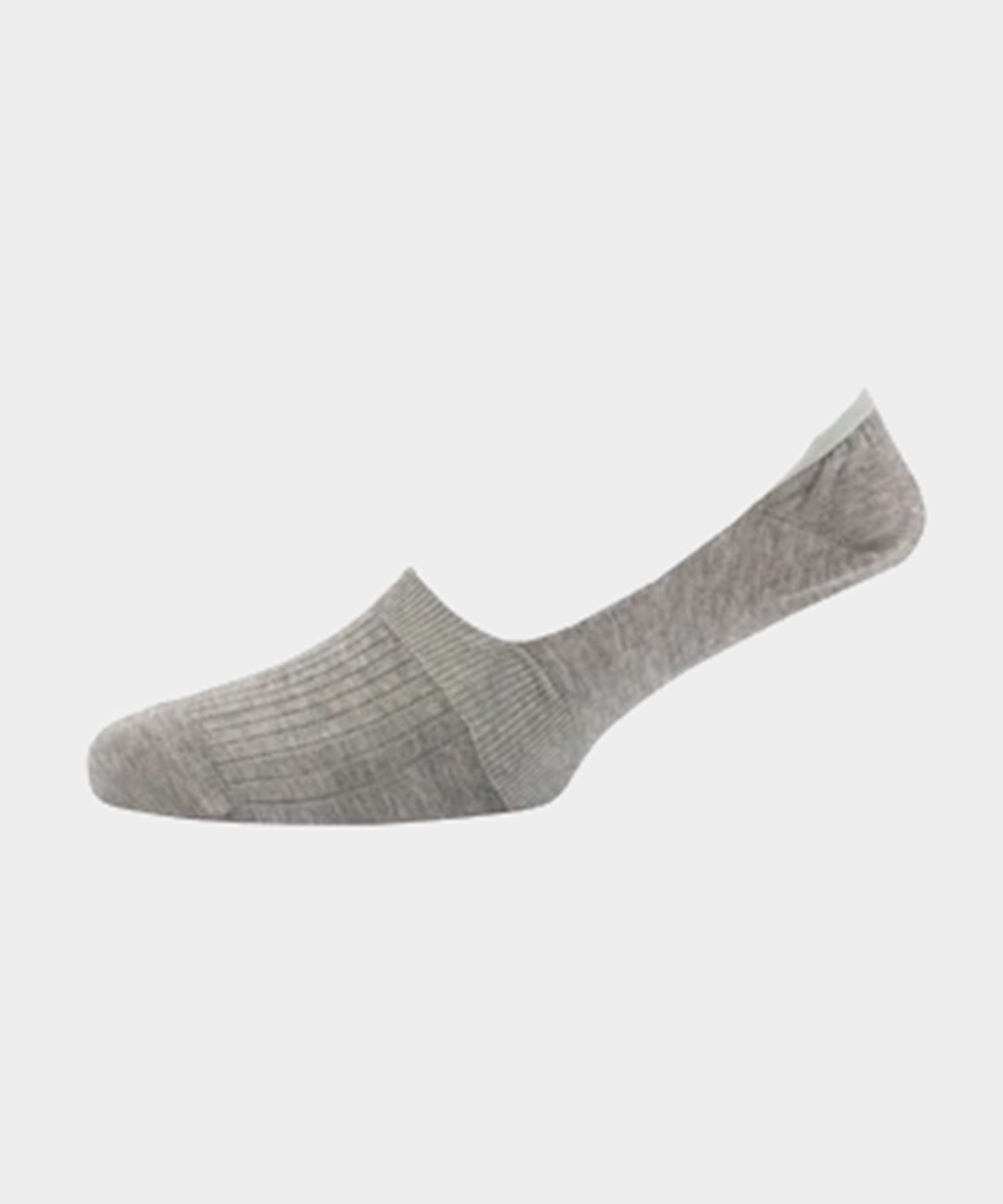 Corgi Rib Mercerized Cotton Invisible Sock in Grey
