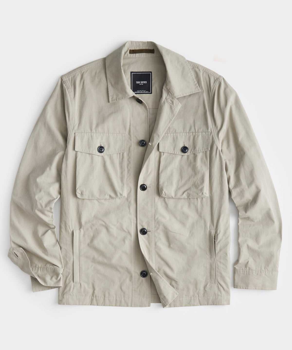 Cotton Nylon CPO Jacket in Stone