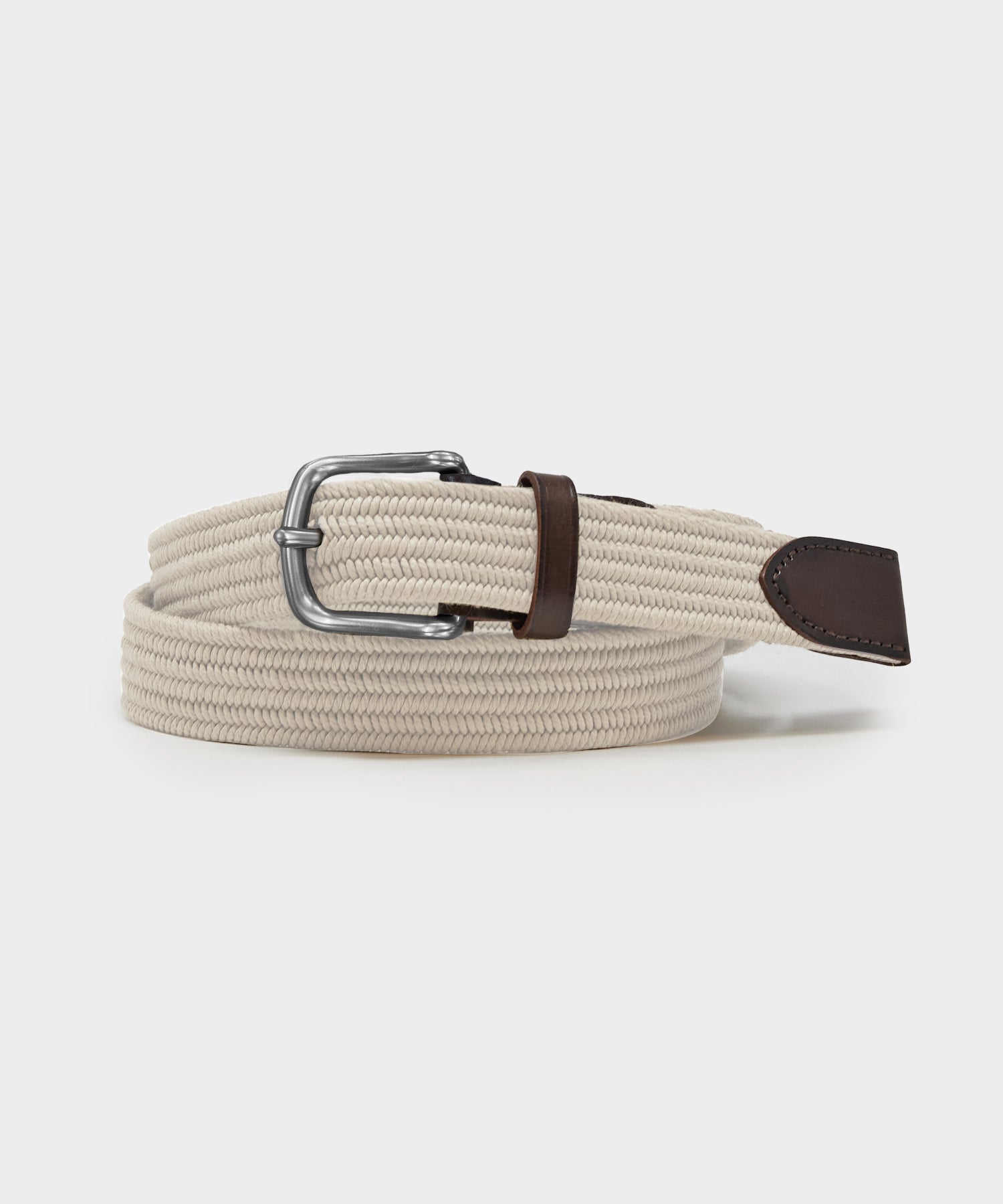 Cotton Stretch Braided belt in Canvas