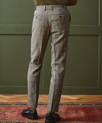 Cream Glen Plaid Sutton Suit Pant