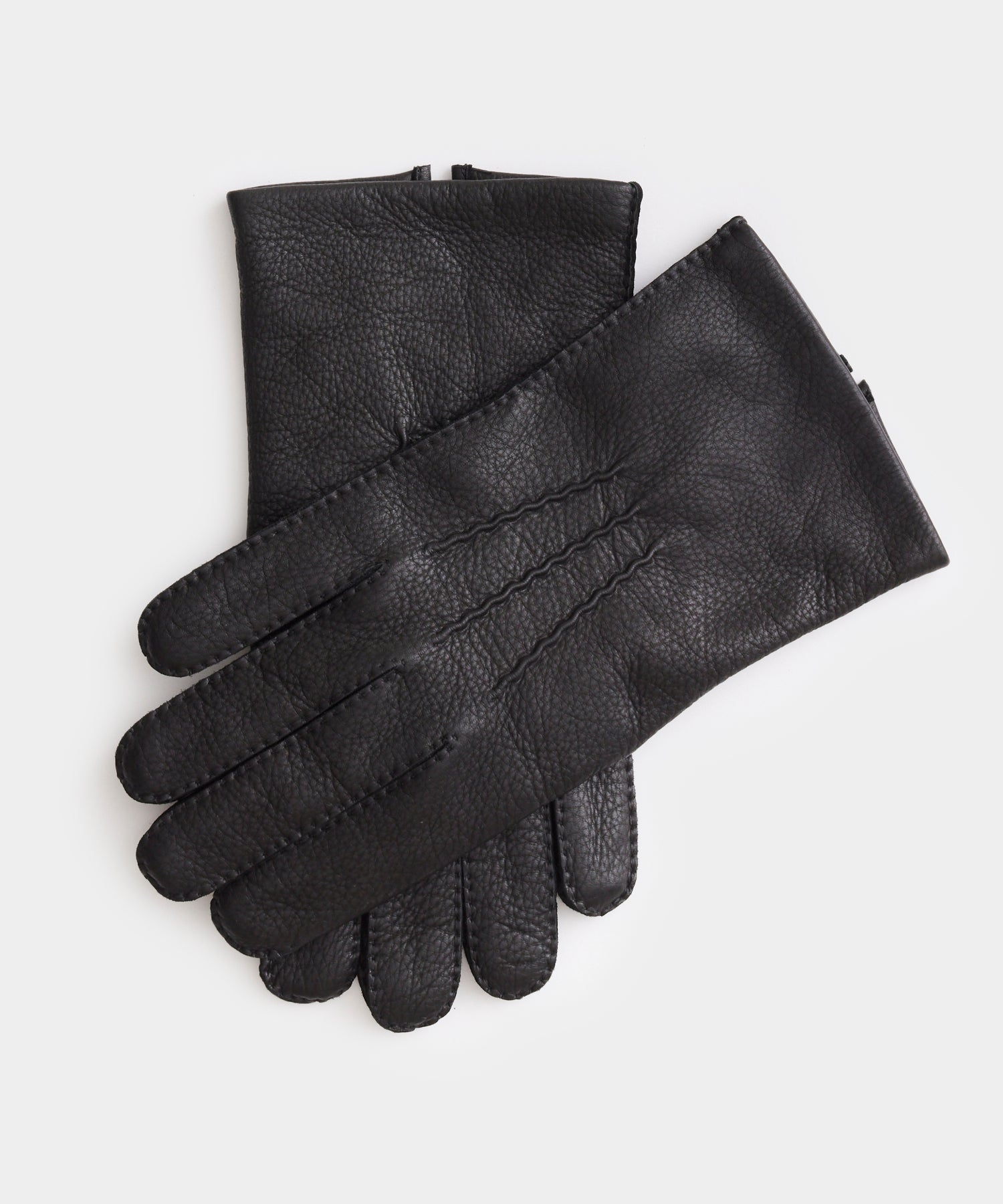 Dents Cambridge Cashmere Lined Deerskin Gloves in Black