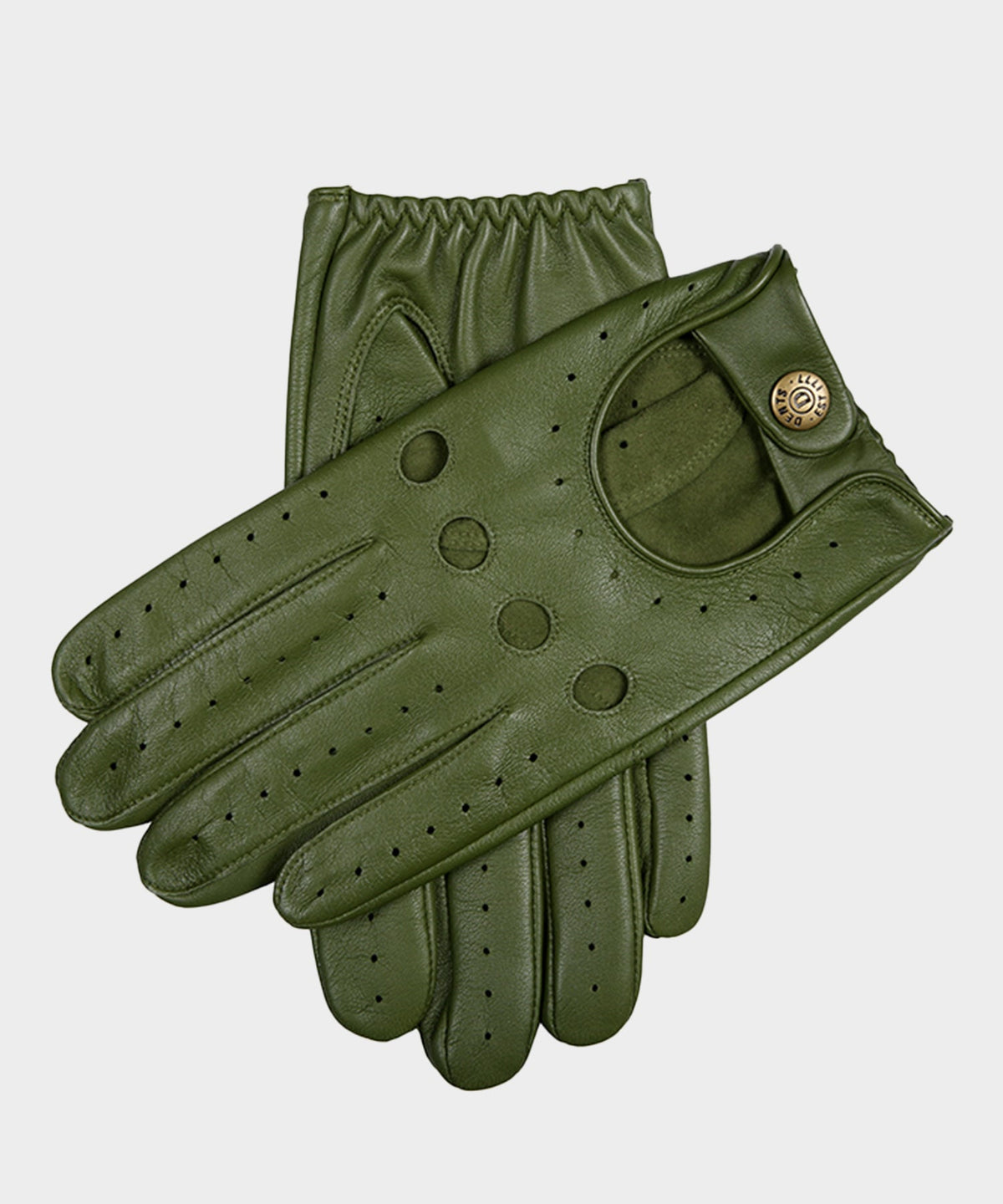 Dents Delta Leather Driving Glove in Lincoln Green