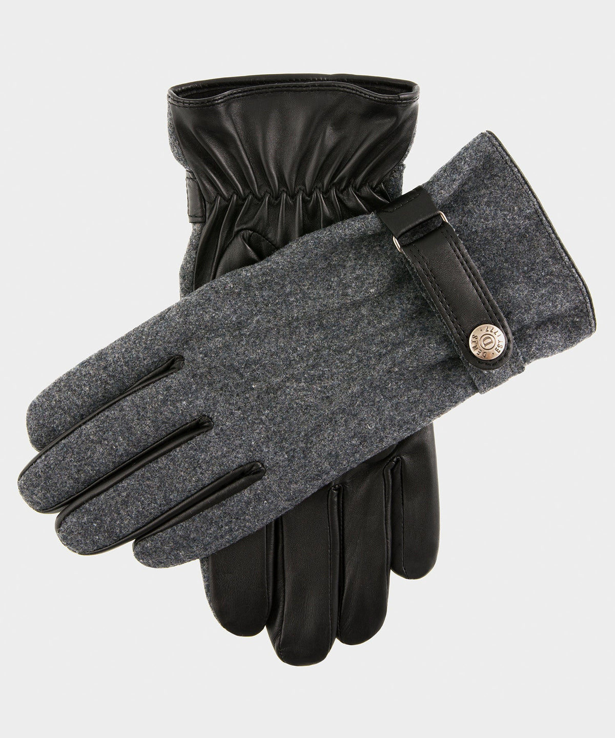 Dents Guildford Flannel Glove in Charcoal