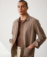 Dobby Chore Shirt in Brown