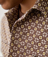 Dobby Chore Shirt in Brown