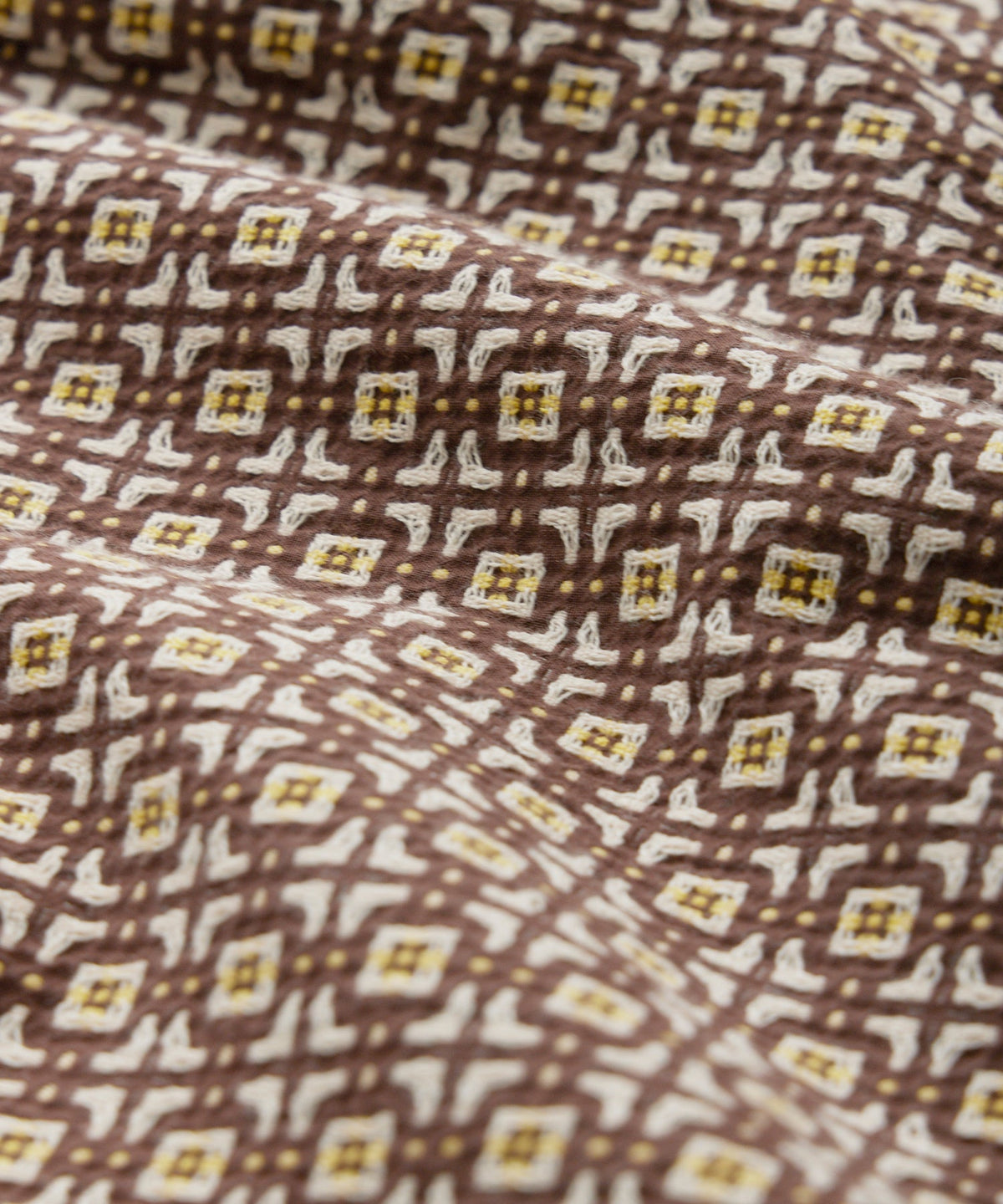 Dobby Chore Shirt in Brown