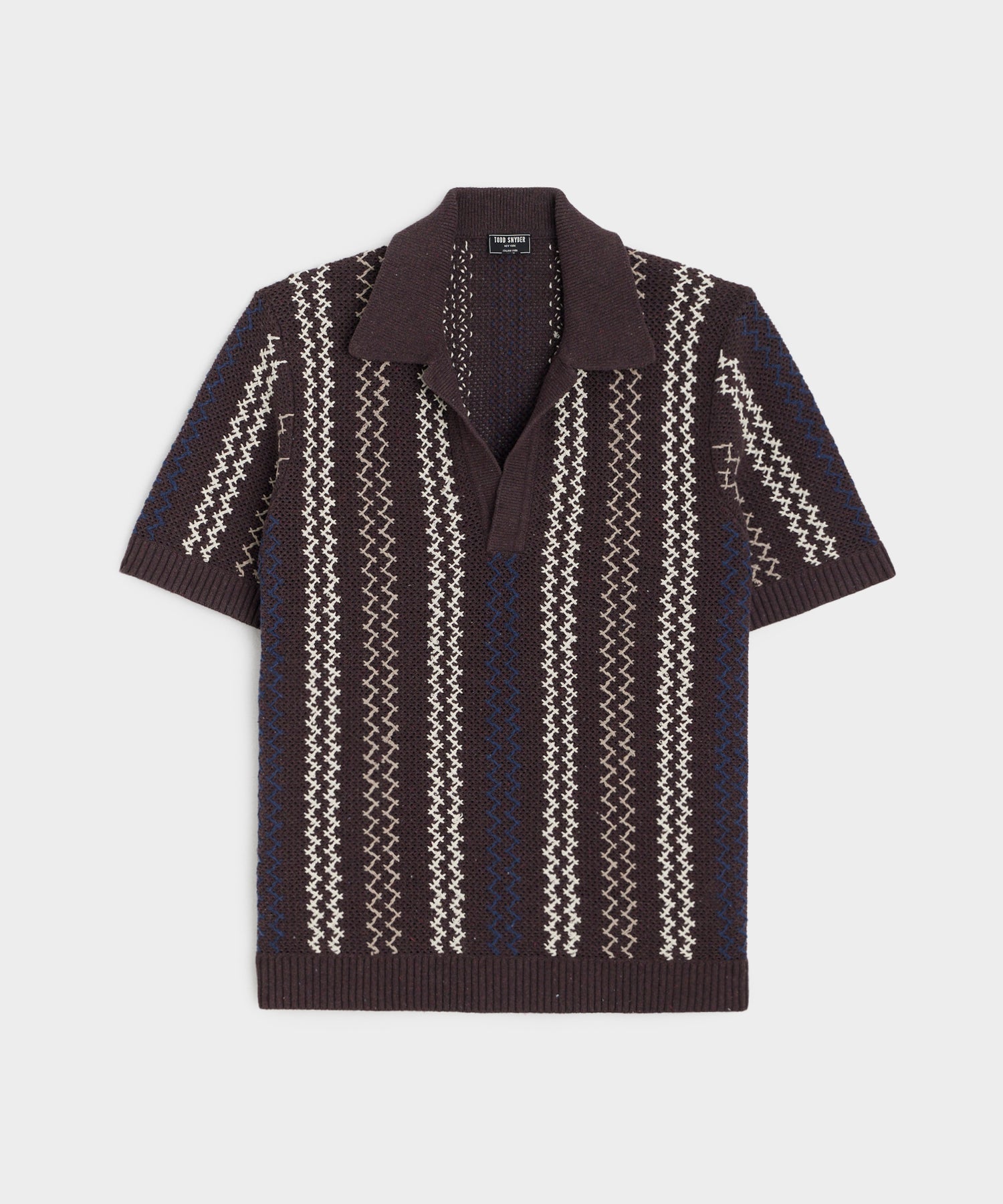 Embroidered Polo in Umber