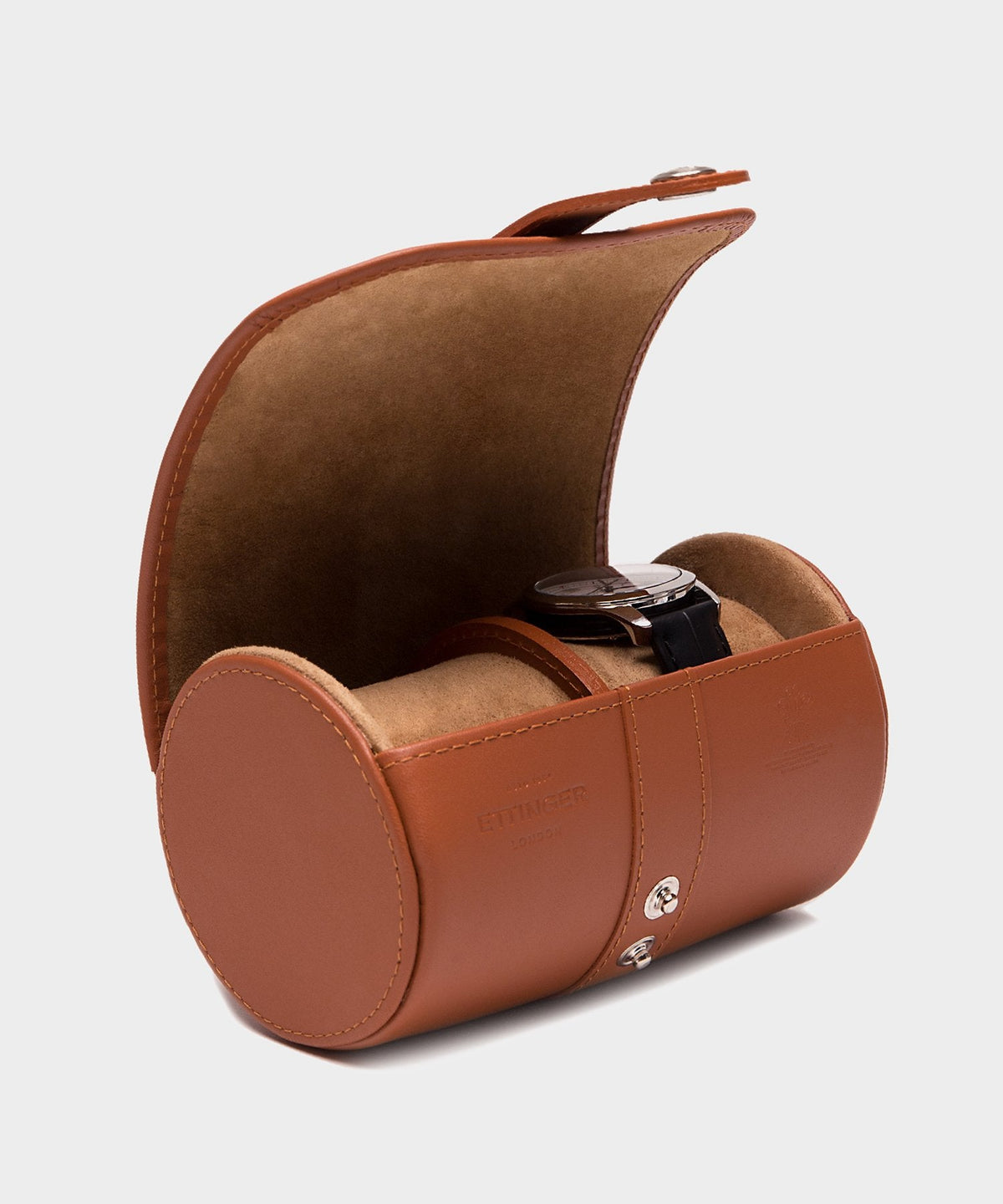 Ettinger Capra Double Watch Roll in Tan