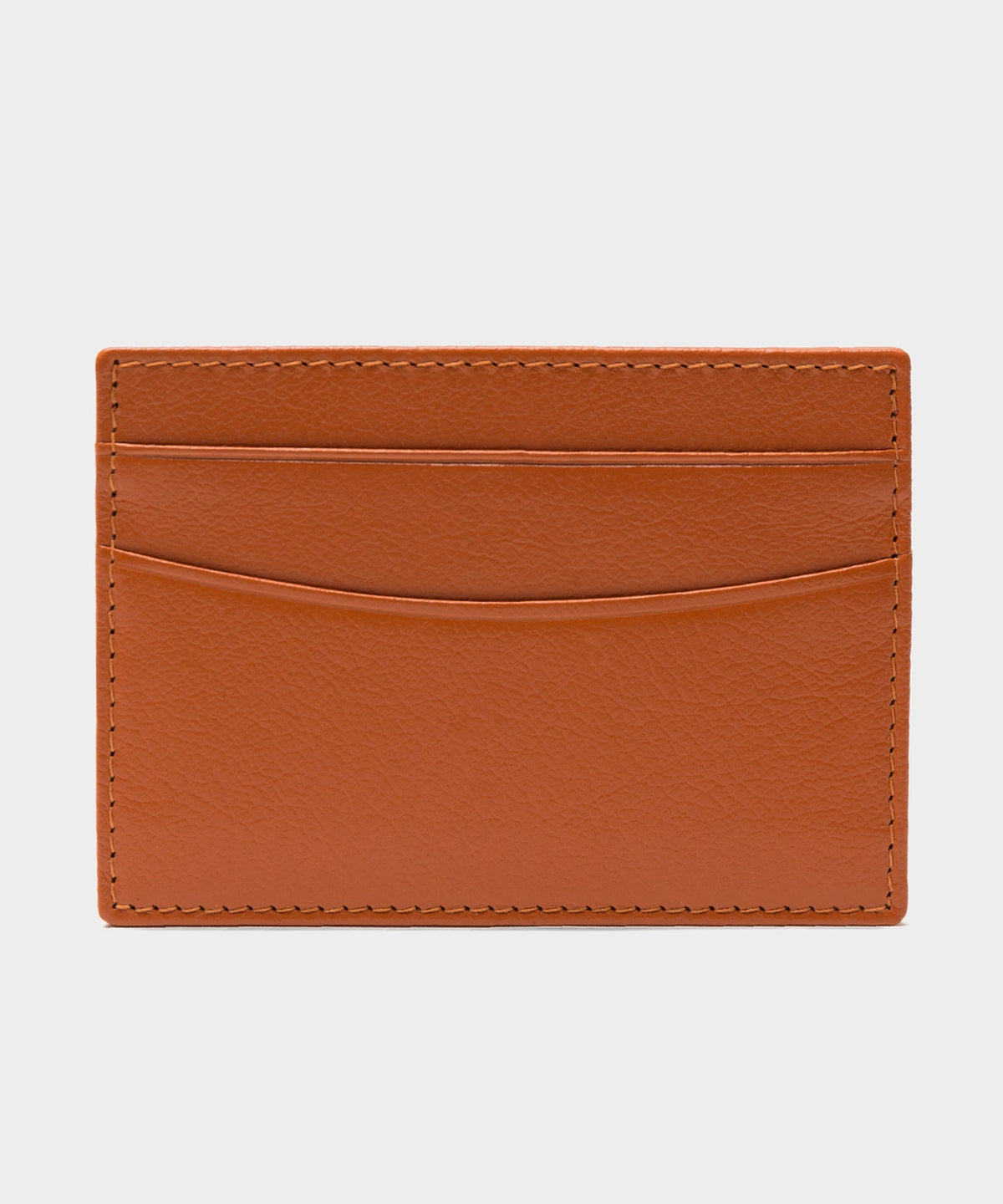 Ettinger Capra Flat Credit Card Case in Tan