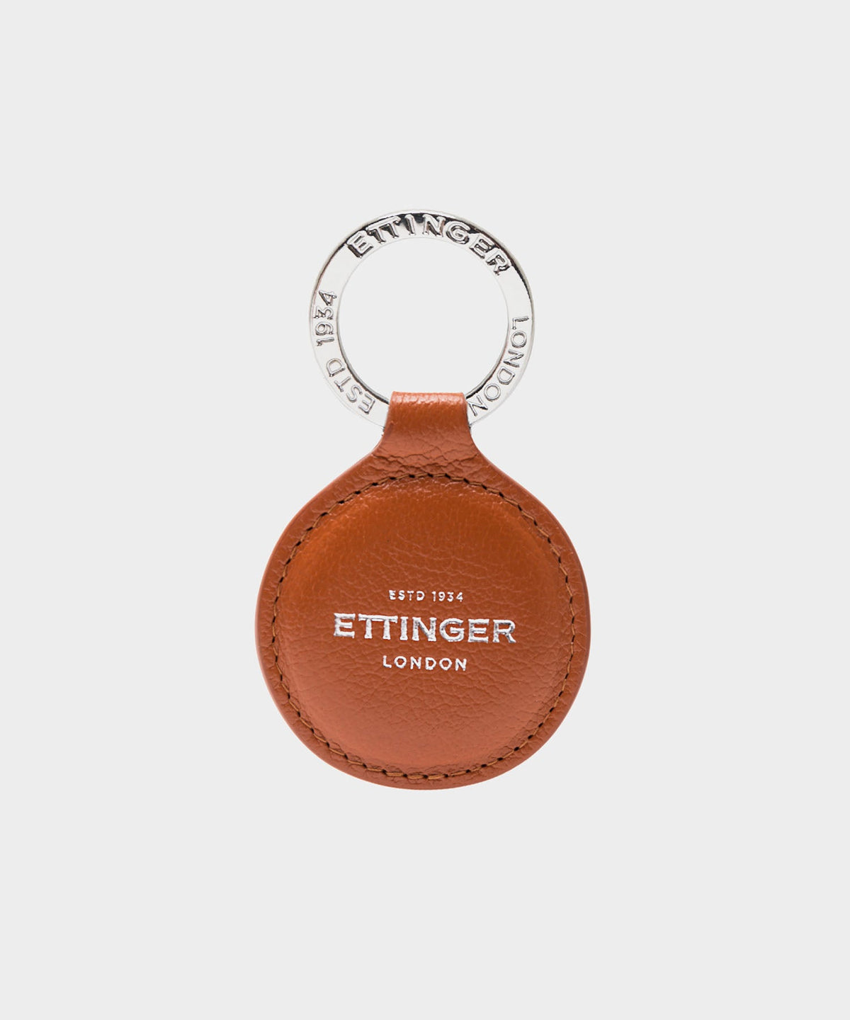 Ettinger Capra Round Key Fob in Tan
