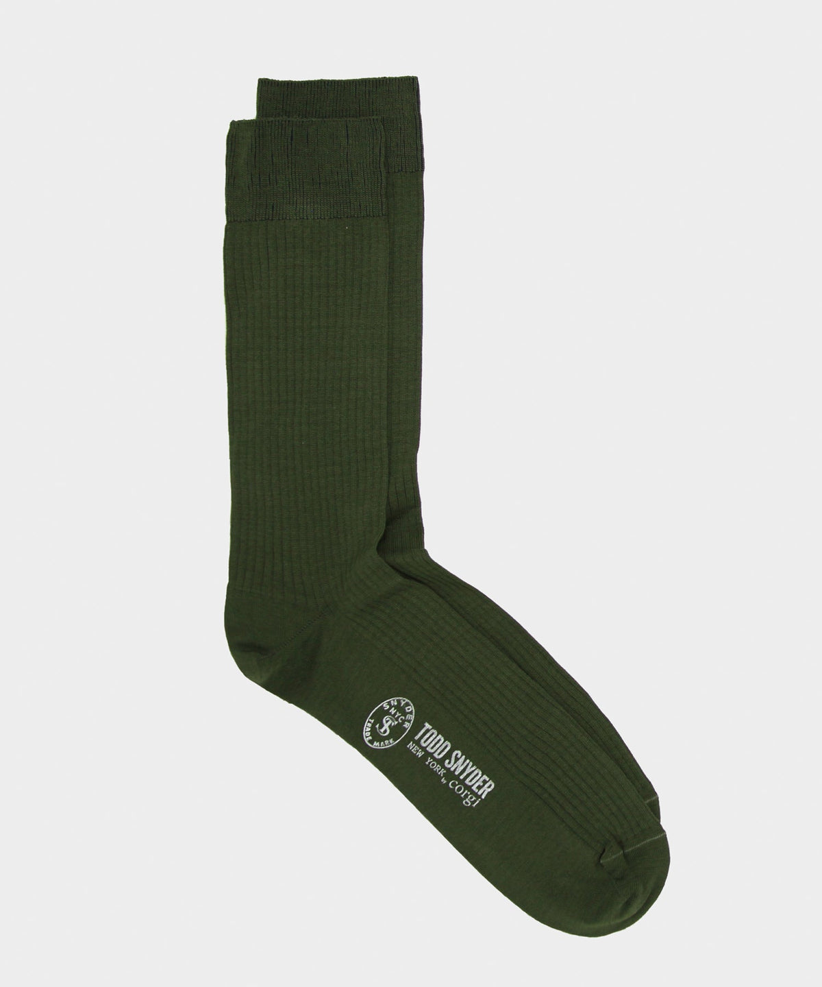Todd Snyder x Corgi Sock in Snyder Olive