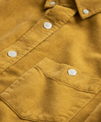 Fine Corduroy Button-Down Shirt in Bronze
