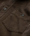 Fine Corduroy Button-Down Shirt in Espresso Bean