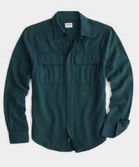 Flannel Utility Shirt in Teal