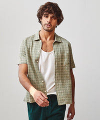 Full-Placket Double Knit Polo in Studio Green